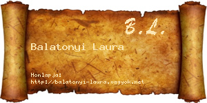 Balatonyi Laura névjegykártya